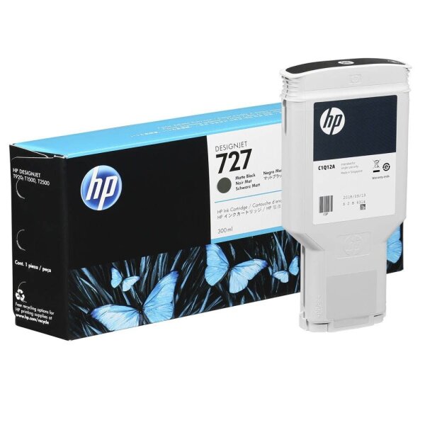 HP 727(C1Q12A) schwarz matt Druckerpatrone