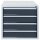 ADB Schubladenschrank anthrazit, lichtgrau 4 Schubladen 53,1 x 70,0 x 50,0 cm, 1 St.