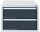 ADB Schubladenschrank anthrazit, lichtgrau 2 Schubladen 53,1 x 70,0 x 40,0 cm, 1 St.