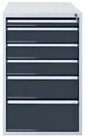 ADB Schubladenschrank anthrazit, lichtgrau 6 Schubladen...