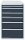 ADB Schubladenschrank anthrazit, lichtgrau 6 Schubladen 53,1 x 70,0 x 80,0 cm, 1 St.