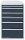 ADB Schubladenschrank anthrazit, lichtgrau 6 Schubladen 53,1 x 70,0 x 80,0 cm, 1 St.
