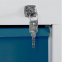 ADB Werkbank lichtgrau, anthrazitgrau 6 Schubladen 130,0 x 60,0 x 82,7 cm