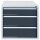 ADB Schubladenschrank anthrazit, lichtgrau 3 Schubladen 53,1 x 70,0 x 50,0 cm, 1 St.