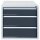 ADB Schubladenschrank anthrazit, lichtgrau 3 Schubladen 53,1 x 70,0 x 50,0 cm, 1 St.