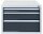 ADB Schubladenschrank anthrazit, lichtgrau 3 Schubladen 53,1 x 70,0 x 40,0 cm, 1 St.