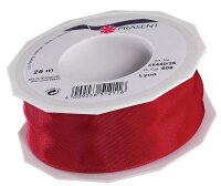 PRÄSENT Geschenkband LYON glänzend rot 40,0 mm...