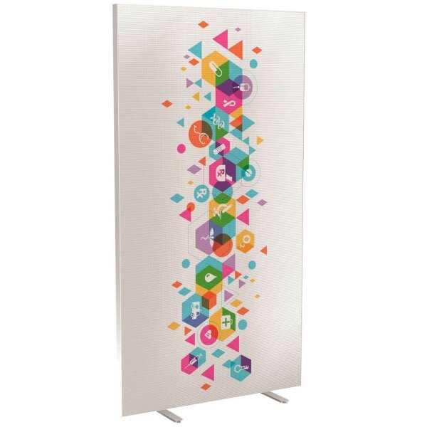PAPERFLOW Trennwand easyScreen Business, 62135 bunt 94,0 x 173,4 cm, 1 St.