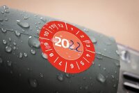 AVERY Zweckform Prüfplaketten 7901 rot 30,0 x 30,0 mm, 10 Blatt