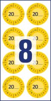 AVERY Zweckform Prüfplaketten 7902 gelb 30,0 x 30,0 mm, 10 Blatt