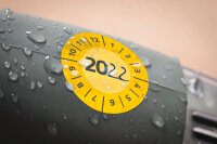 AVERY Zweckform Prüfplaketten 7902 gelb 30,0 x 30,0 mm, 10 Blatt