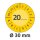 AVERY Zweckform Prüfplaketten 7902 gelb 30,0 x 30,0 mm, 10 Blatt
