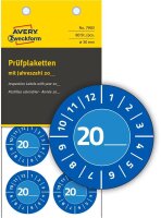 AVERY Zweckform Prüfplaketten 7903 blau 30,0 x 30,0...