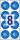 AVERY Zweckform Prüfplaketten 7903 blau 30,0 x 30,0 mm, 10 Blatt