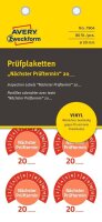 AVERY Zweckform Prüfplaketten 7904 rot 30,0 x 30,0 mm, 10 Blatt