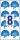 AVERY Zweckform Prüfplaketten 7906 blau 30,0 x 30,0 mm, 10 Blatt