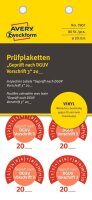 AVERY Zweckform Prüfplaketten 7907 rot 30,0 x 30,0 mm, 10 Blatt