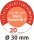 AVERY Zweckform Prüfplaketten 7907 rot 30,0 x 30,0 mm, 10 Blatt