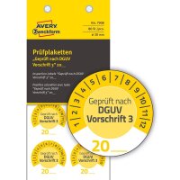 AVERY Zweckform Prüfplaketten 7908 gelb 30,0 x 30,0...