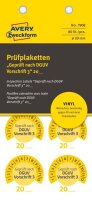 AVERY Zweckform Prüfplaketten 7908 gelb 30,0 x 30,0...