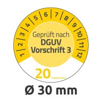 AVERY Zweckform Prüfplaketten 7908 gelb 30,0 x 30,0 mm, 10 Blatt