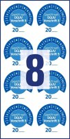 AVERY Zweckform Prüfplaketten 7909 blau 30,0 x 30,0...