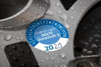AVERY Zweckform Prüfplaketten 7909 blau 30,0 x 30,0 mm, 10 Blatt