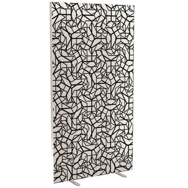 PAPERFLOW Trennwand easyScreen Black & White, 62305 bunt 94,0 x 173,4 cm, 1 St.