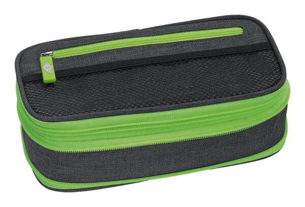 WEDO Schlampermäppchen NEON Stretch neongrün/grau, 23,0 x 12,0 cm