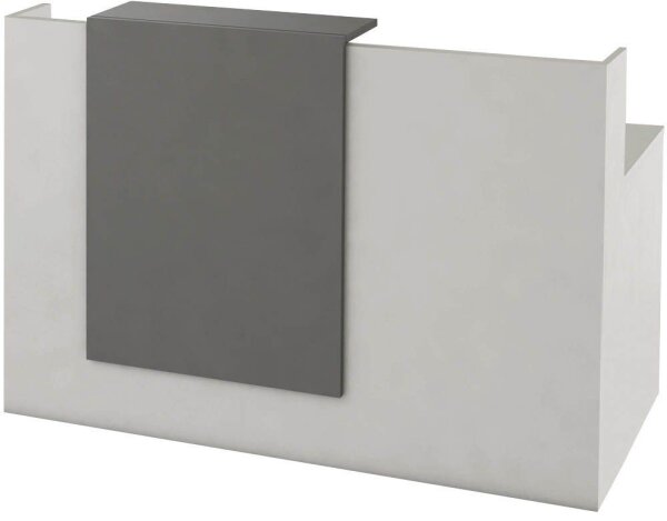 Kerkmann Empfangstheke SYDNEY gerade, weiß, grafit 160,0 x 84,0 x 110,0 cm