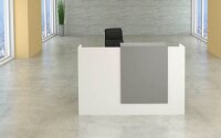 Kerkmann Empfangstheke SYDNEY gerade, weiß, grafit 160,0 x 84,0 x 110,0 cm