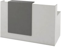 Kerkmann Empfangstheke SYDNEY gerade, weiß, grafit 160,0 x 84,0 x 110,0 cm