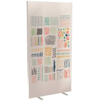 PAPERFLOW Trennwand easyScreen Colour, 61087 bunt 94,0 x 173,4 cm, 1 St.