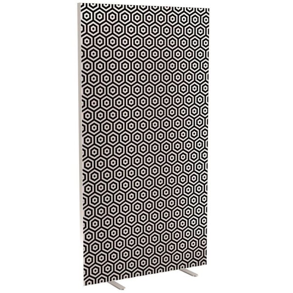 PAPERFLOW Trennwand easyScreen Black & White, 60405 bunt 94,0 x 173,4 cm, 1 St.