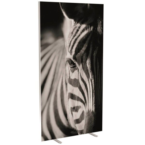 PAPERFLOW Trennwand easyScreen Black & White, 61259 bunt 94,0 x 173,4 cm, 1 St.
