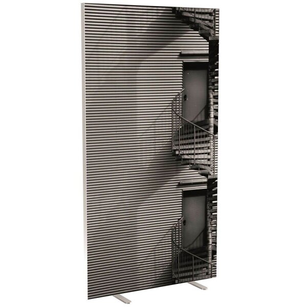PAPERFLOW Trennwand easyScreen Black & White, 62321 bunt 94,0 x 173,4 cm, 1 St.