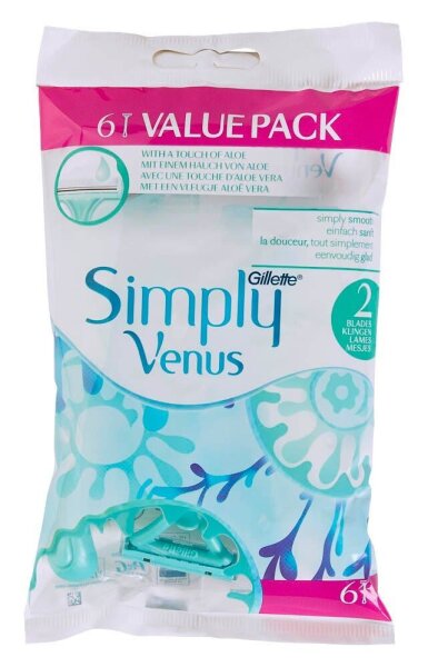Gillette Simply Venus 2 Einwegrasierer 6 St.