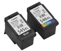 Canon PG-545 XL + CL-546 XL schwarz, color Druckköpfe + Fotopapier, 2er-Set