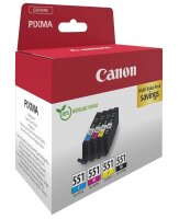 Canon CLI-551 BK/C/M/Y schwarz, cyan, magenta, gelb...