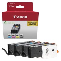 Canon CLI-581 BK/C/M/Y schwarz, cyan, magenta, gelb...