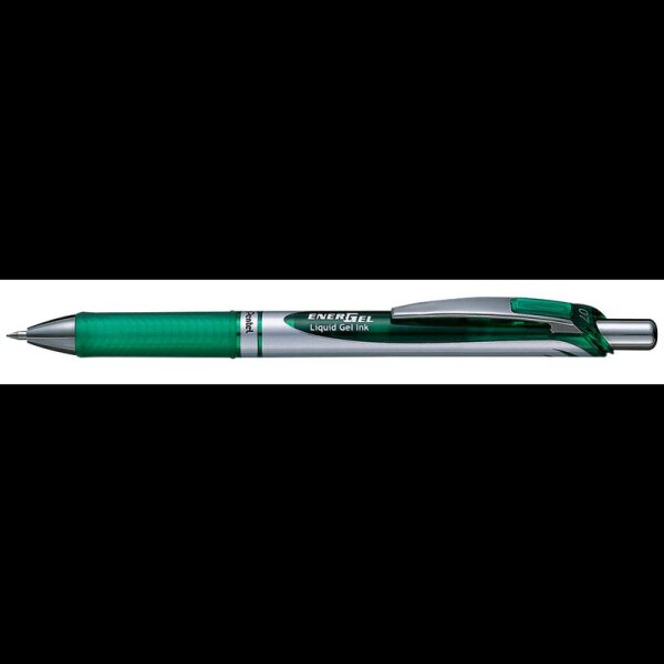 Pentel EnerGel BL77 Gelschreiber grün/silber 0,35 mm, Schreibfarbe: grün, 1 St.