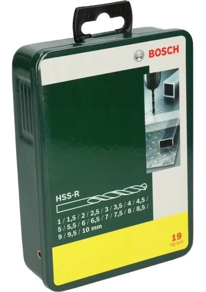 BOSCH Metallbohrer-Set HSS-R, 19-teilig