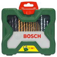 BOSCH Bohrer- und Bit-Set X-Line TiN-beschichtetes, 30-teilig