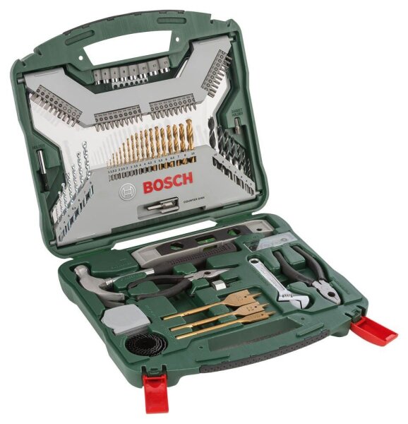BOSCH Bohrer- und Bit-Set X-Line TiN-beschichtetes, 103-teilig