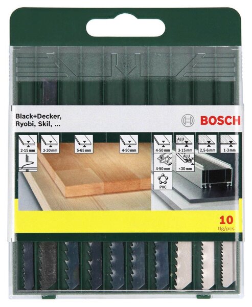 AKTION: BOSCH Stichsägeblätter-Set 10 St., 1 Set mit Prämie nach Registrierung  ( 2607019460 )