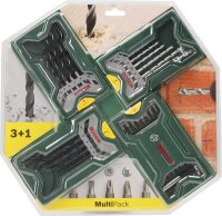 BOSCH Bohrer- und Bit-Set Multipack 3+1 Mini-X-Line-Set,...