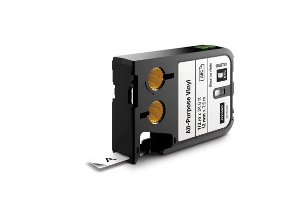 DYMO Schriftband XTL 1868751, 12 mm, schwarz auf weiß, 1 St.