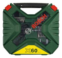 BOSCH Bohrer- und Bit-Set X-Line Classic, 60-teilig