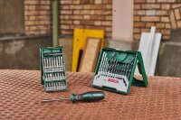 BOSCH Bohrer- und Bit-Set 25+15+1 Mini-X-Line Sets plus Griff, 41-teilig