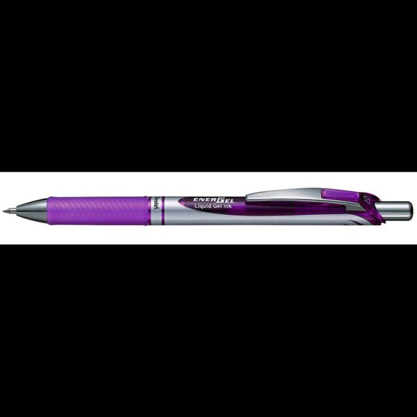 Pentel EnerGel BL77 Gelschreiber lila/silber 0,35 mm, Schreibfarbe: lila, 1 St.